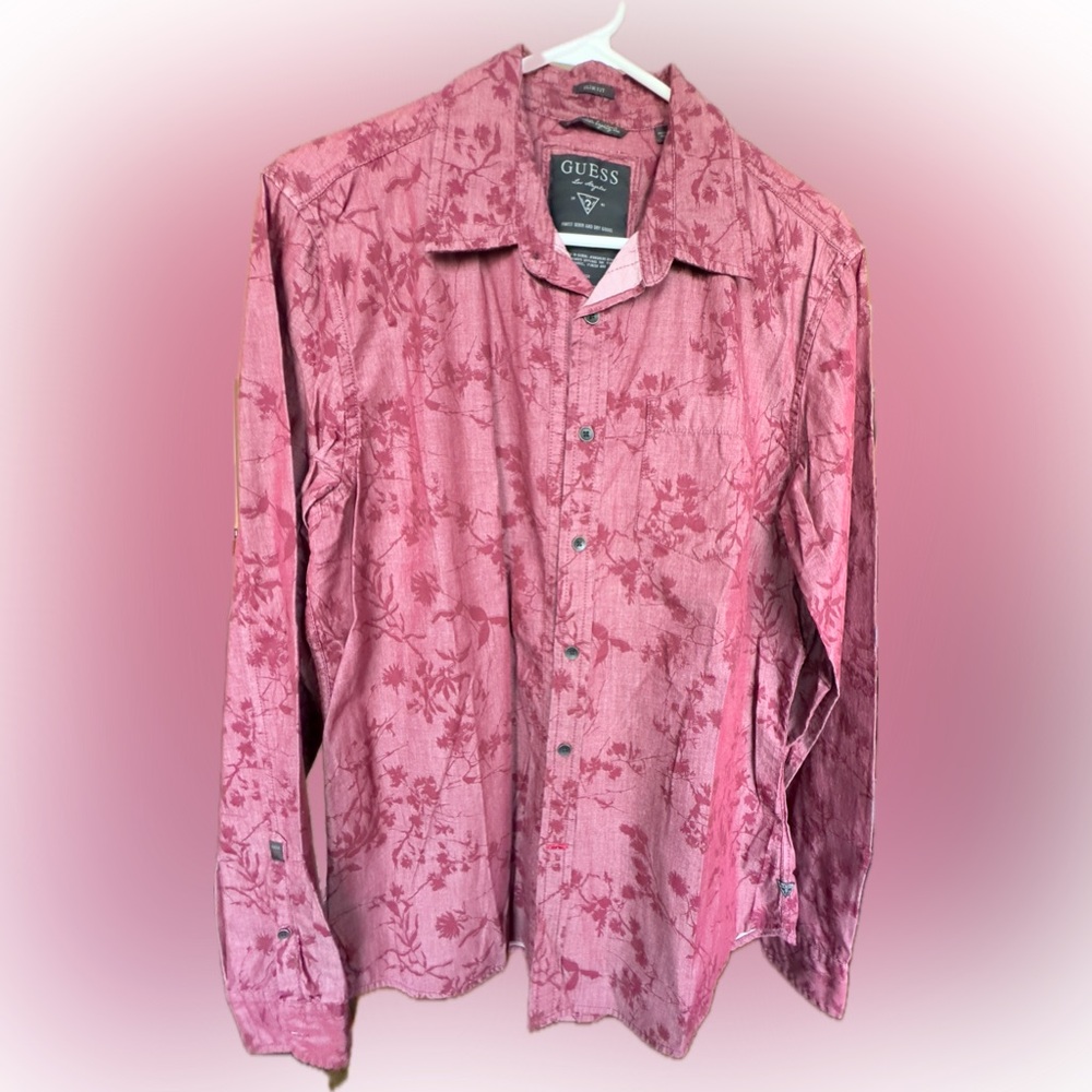 Vintage Men’s Guess slim fit button down shirt size Medium